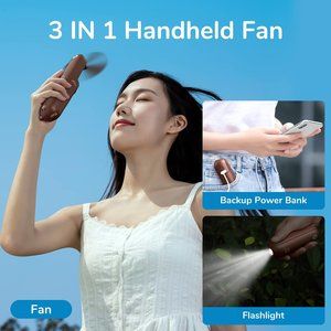 3 in 1 Handheld Mini Hand Fan Portable Mini Fan with Rechargeable Battery